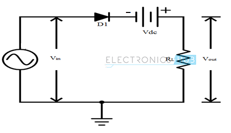 13.串联负极削波器，正偏置电压串联