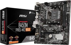 MSI ProDeries AMD Ryzen第1和第2 Gen B450M Pro-M2 Max Micro-ATX主板